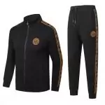 survette versace homme zipper embroidery round medusa noir